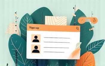 Newsletter signup illustration with textile and telecom motifs